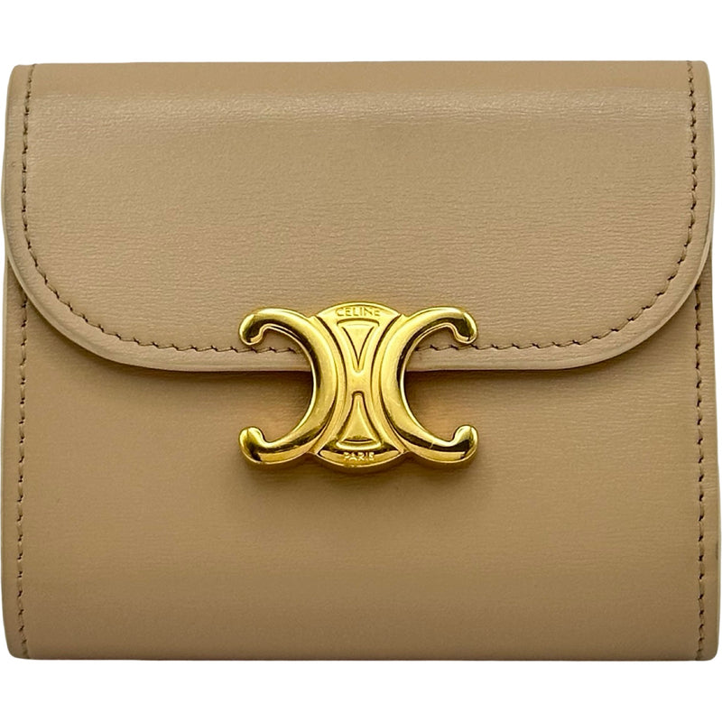 【Yu】 CELINE スモール フラップウォレット トリオンフ サファリ セリーヌ CELINE スモール フラップウォレット トリオンフ 10D783DPV