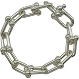 ティファニー TIFFANY＆CO ハードウェアラージリンクブレス ミディアムサイズ シルバー Ag925 ジュエリー