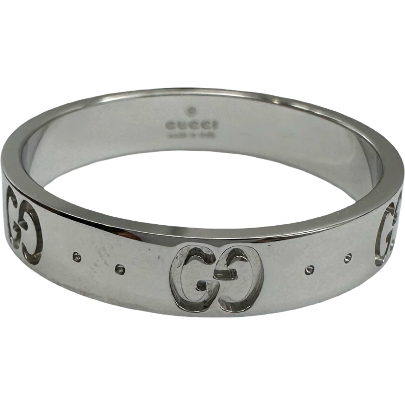 GUCCI アイコンリング ホワイトゴールドAu750 グッチ GUCCI アイコンリング ホワイトゴールド Au750 ジュエリー