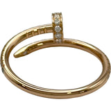 カルティエ Cartier ジュストアンクルセミパヴェリングSM ゴールド Au750 ダイヤモンド ジュエリー
