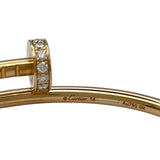 カルティエ Cartier ジュストアンクルダイヤブレスレットSM ゴールド Au750 ダイヤモンド ジュエリー