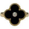 ヴァンクリーフ＆アーペル Van Cleef & Arpels ヴィンテージ アルハンブラリング 1PD/オニキス イエローゴールド Au750 ジュエリー