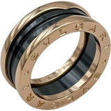 ブルガリ BVLGARI ビーゼロワンリング 黒セラミック ピンクゴールド Au750 ジュエリー