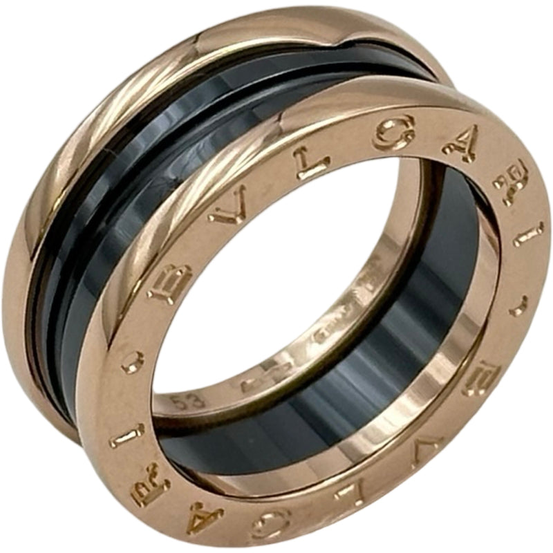 ブルガリ BVLGARI ビーゼロワンリング 黒セラミック ピンクゴールド