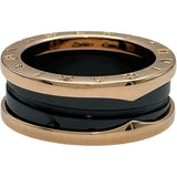 ブルガリ BVLGARI ビーゼロワンリング 黒セラミック ピンクゴールド Au750 ジュエリー