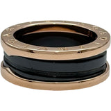 ブルガリ BVLGARI ビーゼロワンリング 黒セラミック ピンクゴールド Au750 ジュエリー