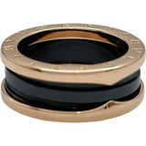 ブルガリ BVLGARI ビーゼロワンリング 黒セラミック ピンクゴールド Au750 ジュエリー