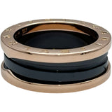 ブルガリ BVLGARI ビーゼロワンリング 黒セラミック ピンクゴールド Au750 ジュエリー