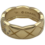 シャネル CHANEL ココクラッシュコレクション ダイヤリング ミディアム ゴールド Au750 ダイヤモンド ジュエリー