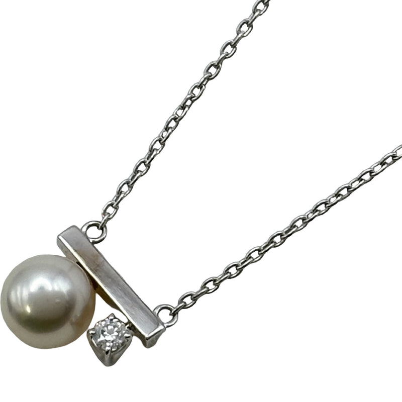タサキ TASAKI プチバランスクラスネックレス ホワイトゴールド 750