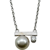 タサキ TASAKI プチバランスクラスネックレス ホワイトゴールド 750 パール ダイヤモンド ジュエリー