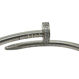 カルティエ Cartier ジュストアンクル ダイヤブレスレット クラシックモデル ホワイトゴールド Au750 ダイヤモンド ジュエリー
