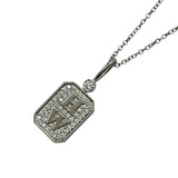 ハリーウィンストン HARRY WINSTON HW ロゴチャーム ネックレス プラチナ Pt950 ジュエリー