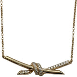 ティファニー TIFFANY＆CO ノットダイヤネックレス ピンクゴールド Au750 ダイヤモンド ジュエリー