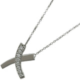 ティファニー TIFFANY＆CO キスダイヤネックレス ホワイトゴールド 750 ダイヤモンド ジュエリー