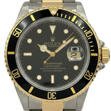 ロレックス ROLEX サブマリーナ 16613 ブラック ゴールド/ステンレススチール 自動巻き メンズ 腕時計