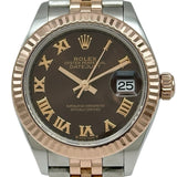 ロレックス ROLEX デイトジャスト28 279171 チョコ ピンクゴールド/ステンレススチール 自動巻き レディース 腕時計