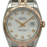 ロレックス ROLEX デイトジャスト36 116231G ホワイト ピンクゴールド/ステンレススチール 自動巻き メンズ 腕時計