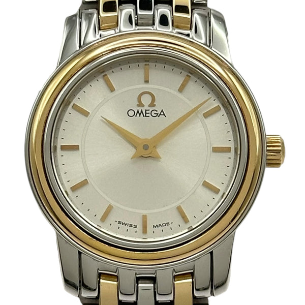 稼働品 OMEGA デビル アナログレディース腕時計 ゴールド/シルバー 訳アリ オメガ OMEGA デビル プレステージ 4370.31 シルバー ゴールド