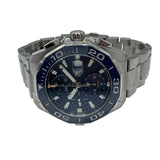 タグ・ホイヤー TAG HEUER アクアレーサー クロノグラフ キャリバー16 CAY211B.BA0927 ネイビー SS メンズ 腕時計