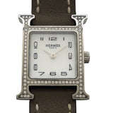 エルメス HERMES Hウォッチ　ミニ　ホワイトシェル HH1.131 ホワイトシェル ステンレススチール クオーツ レディース 腕時計