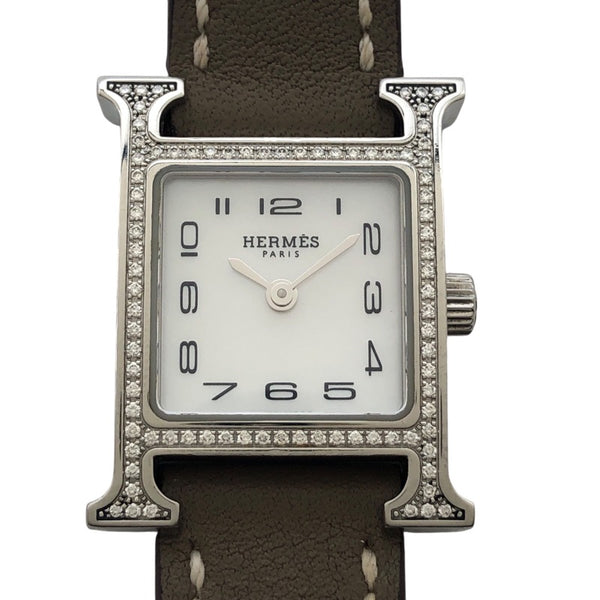 エルメス HERMES Hウォッチ ミニ ホワイトシェル HH1.131 ホワイト