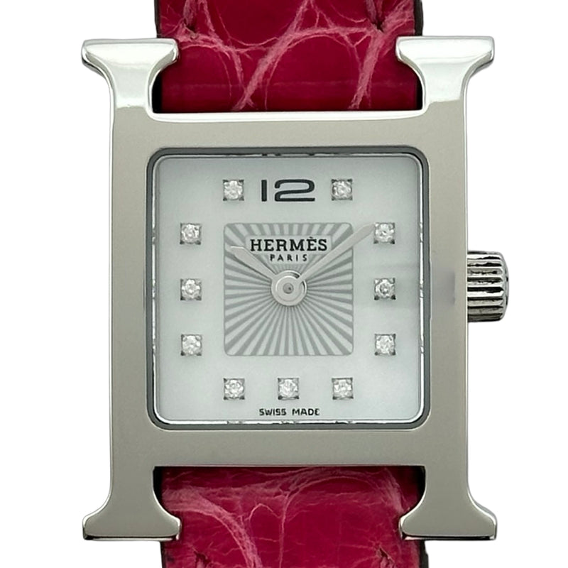 ＊ララ さま＊専用　HERMES Hウォッチ ミニ ss hh1.110 エルメス HERMES Hウォッチ ミニ HH1.110 ホワイトシェル ステンレス