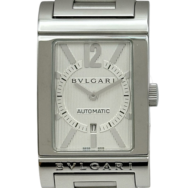 ブルガリ BVLGARI レッタンゴロ RT45S ホワイト ステンレススチール