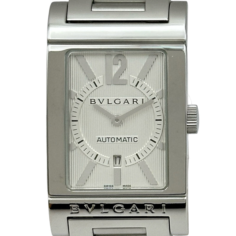 ブルガリ BVLGARI レッタンゴロ RT45S ホワイト ステンレススチール