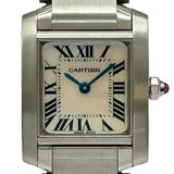 カルティエ Cartier タンク フランセーズ SM W51028Q3 ピンクシェル ステンレススチール クオーツ レディース 腕時計