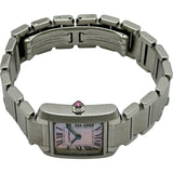 カルティエ Cartier タンク フランセーズ SM W51028Q3 ピンクシェル ステンレススチール クオーツ レディース 腕時計