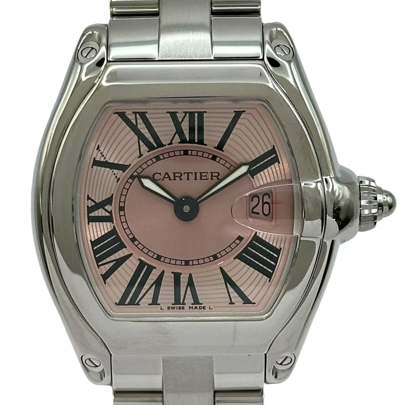 「行こう」 Cartier ロードスター レディース 腕時計 カルティエ Cartier ロードスター SM W62017V3 ピンク ステンレス