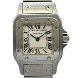 カルティエ Cartier サントス ガルベ SM W20056D6 アイボリー ステンレススチール クオーツ レディース 腕時計