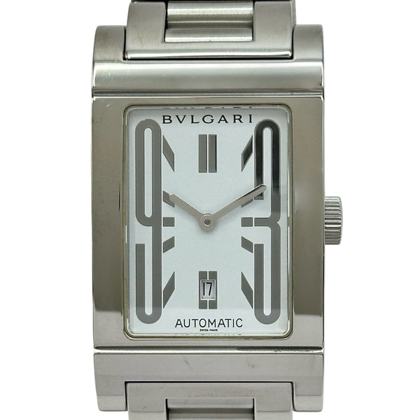 BVLGARI ブルガリ レッタンゴロ RT45S ホワイト メンズ ブルガリ BVLGARI レッタンゴロ RT45S ホワイト ステンレススチール