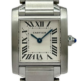 カルティエ Cartier タンク フランセーズ SM W51008Q3 ホワイト ステンレススチール クオーツ レディース 腕時計