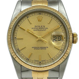 ロレックス ROLEX デイトジャスト 16233 シャンパンゴールド ゴールド/ステンレススチール 自動巻き メンズ 腕時計
