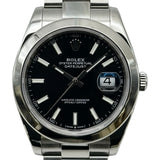 ロレックス ROLEX デイトジャスト 41 126300 ブラック ステンレススチール 自動巻き メンズ 腕時計
