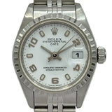 ロレックス ROLEX オイスターパーペーチュアル デイト 79240 ホワイト ステンレススチール 自動巻き レディース 腕時計