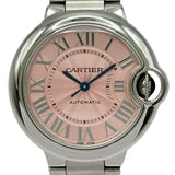 カルティエ Cartier バロンブルー 33mm W6920100 ピンク ステンレススチール 自動巻き レディース 腕時計