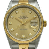 ロレックス ROLEX デイトジャスト 16233G シャンパンゴールド ゴールド/ステンレススチール 自動巻き メンズ 腕時計