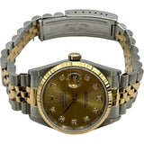 ロレックス ROLEX デイトジャスト 16233G シャンパンゴールド ゴールド/ステンレススチール 自動巻き メンズ 腕時計