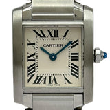 カルティエ Cartier タンク フランセーズ SM W51008Q3 ホワイト ステンレススチール クオーツ レディース 腕時計