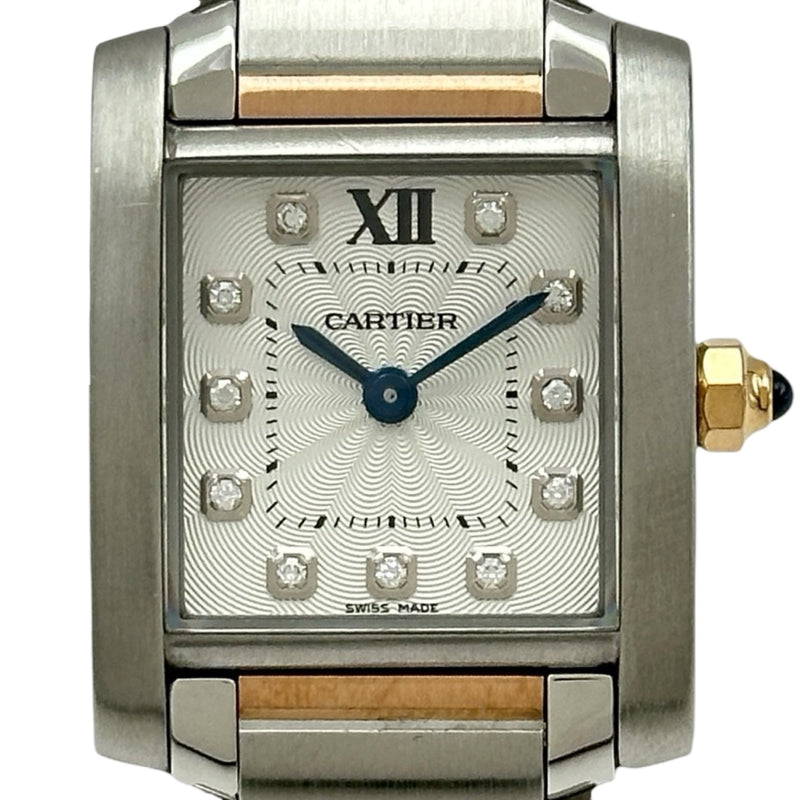 カルティエ Cartier タンクフランセーズ SM WE110004 シルバー ピンク
