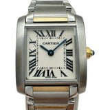カルティエ Cartier タンクフランセーズSM W51007Q4 ホワイト ゴールド/ステンレススチール クオーツ レディース 腕時計