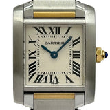 カルティエ Cartier タンク フランセーズ SM W51007Q4 シルバー ゴールド/ステンレススチール クオーツ レディース 腕時計
