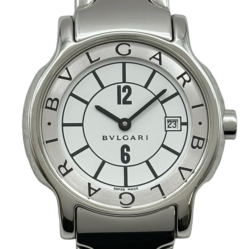 491 稼動 BVLGARI 時計 箱付き　レディース　ST29S ソロテンポ ブルガリ BVLGARI ソロテンポ ST29S ホワイト ステンレススチール