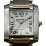 カルティエ Cartier タンクフランセーズ LM W51005Q4 アイボリー ゴールド/ステンレススチール 自動巻き レディース 腕時計