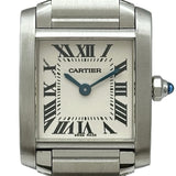 カルティエ Cartier タンクフランセーズ SM W51008Q3 アイボリー ステンレススチール クオーツ レディース 腕時計