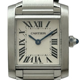 カルティエ Cartier タンクフランセーズ SM W51008Q3 アイボリー ステンレススチール クオーツ レディース 腕時計