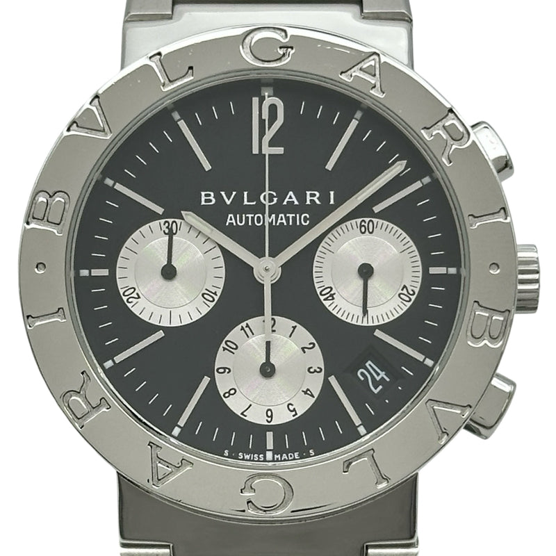 BVLGARI BB 38 SS CH 自動巻き クロノグラフ ブルガリ BVLGARI ブルガリブルガリクロノグラフ BB38SSCH ブラック